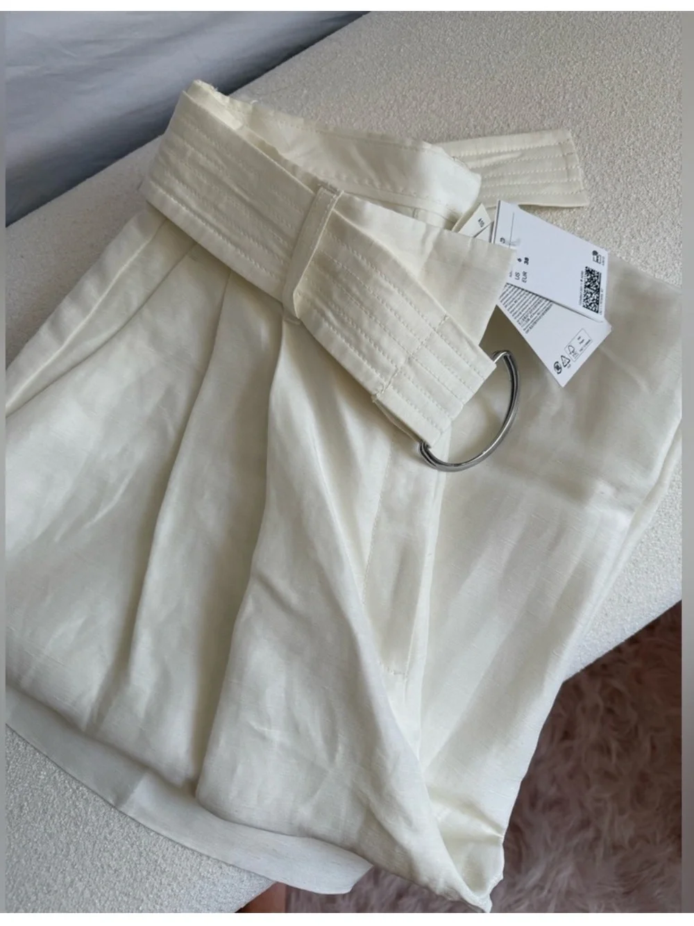 H&M Cream Wide Leg Pants